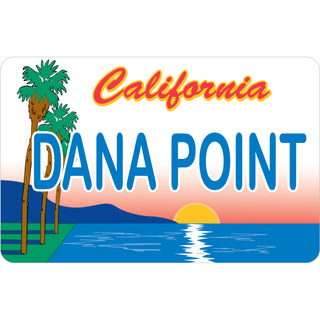 OK4 Dana Point  California California Palms Sunset License Plate Sticker