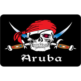Aruba Skull and Crossbones Sticker