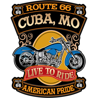CUBA MO MOTORCYCLE AMERICAN PRIDE R66 Sticker