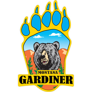 OK4 Gardiner MT Bear Paw with Bear Head (00302 00301) Sticker