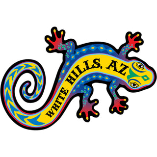 White Hills AZ Colorful Gecko Sticker