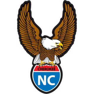 Eagle Carrying Shield   Cherokee  NC Eagle Carrying Shield Sticker