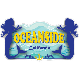 Mermaid Silhouette Border   Oceanside  CA Mermaid Silhouette Border Sticker