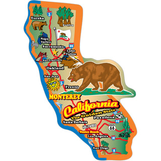 Monterey  California   California Map Sticker