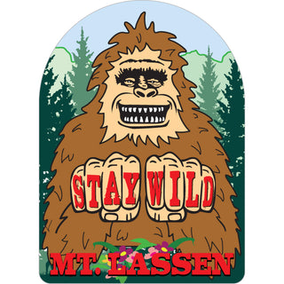 Mt. Lassen   Big Foot Stay Wild Sticker