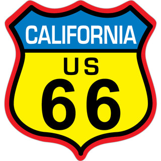 California   Route 66 Color Shield Sticker