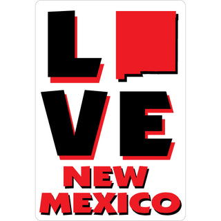 OK4 New Mexico LOVE with State Shape Sticker