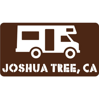 Joshua Tree  CA   Brown Trail Sign Camper Sticker