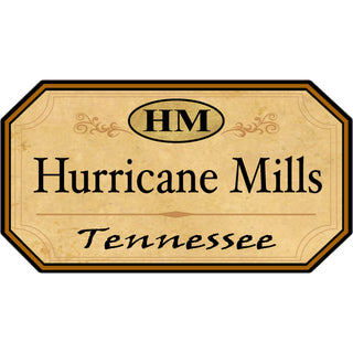 Hurricane Mills Oval in Brown Rectangle Sticker