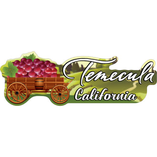 Temecula  California   Buckboard Hauling Grapes Sticker