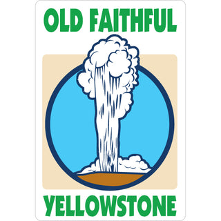 Old Faithful Geyser   Yellowstone National Park Old Faithful Geyser Sticker