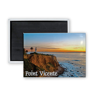 Point Vicente Sunset Rectangle Badge Magnet
