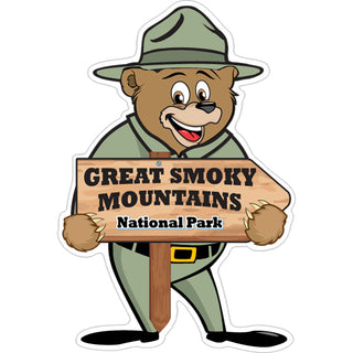Great Smoky Mountains National Park   Ranger Bear Holding Sticker