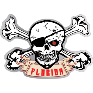 OK4 Florida Skull and Cross bones Sticker