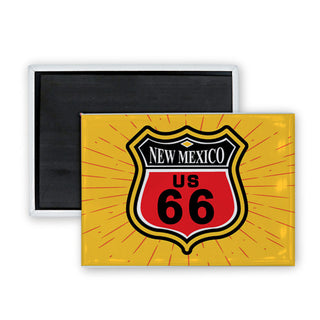 New Mexico   Route 66 Color Shield New Mexico Rectangle Badge Magnet