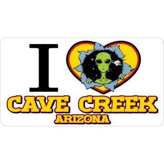 Cave Creek  Arizona   I Heart Alien Arizona Sticker
