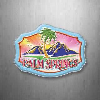 Palm Springs   Pink Sunset 3D Magnet