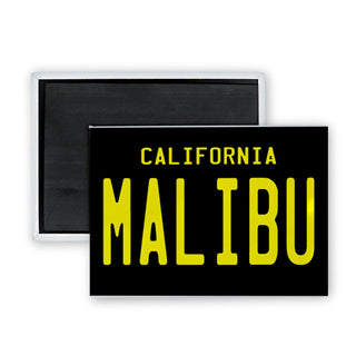 Black License Plate Rectangle Badge Magnet