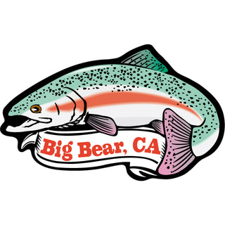 Big Bear  CA Trout w Banner Sticker