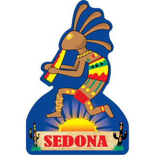 Sedona Blue Kokopelli Vertical Sticker