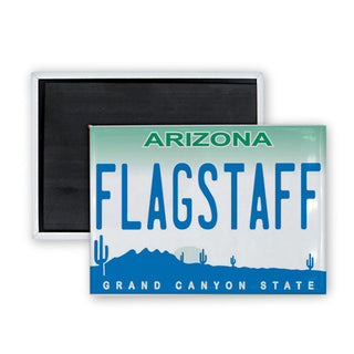 Flagstaff AZ License Plate2 Rectangle Badge Magnet