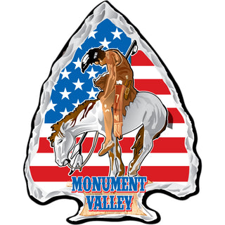 OK4 Monument Valley Arrowhead US Flag Trail of Tears mini Sticker