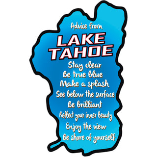 Lake Tahoe Advice on Lake Map Sticker