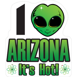 Arizona I Love (Alien Head) Vertical Sticker