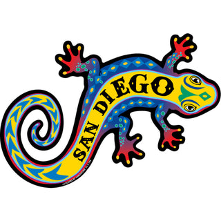 San Diego CA Colorful Gecko Sticker
