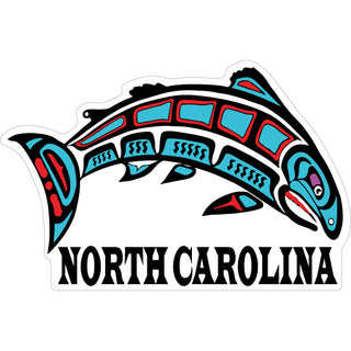 North Carolina   Native Stylized Salmon Sticker