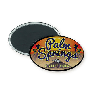 Palm Springs  California   Desert Oval Oval Badge Magnet