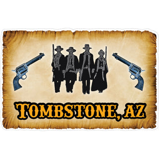 Tombstone  AZ   Walk Down Parchment Sticker