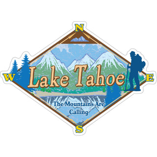 Lake Tahoe   Diamond Hiker Sticker