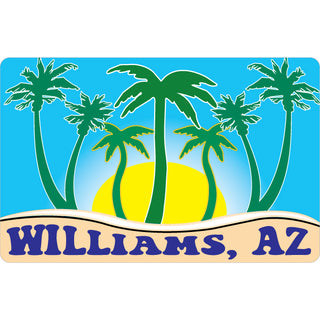 Williams AZ Green Palms Sun and Sand Sticker