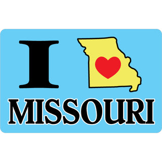 OK4 Missouri I Heart on Map Outline Sticker