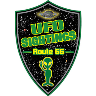 Route 66   UFO Sightings Shield Sticker