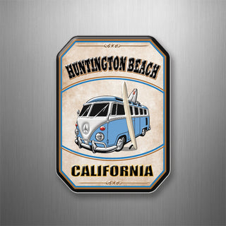 Huntington Beach  California   Bus Corner View Cut Corners 3D Magnet
