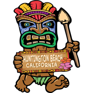 Huntington Beach  California   Tiki Guy Sticker