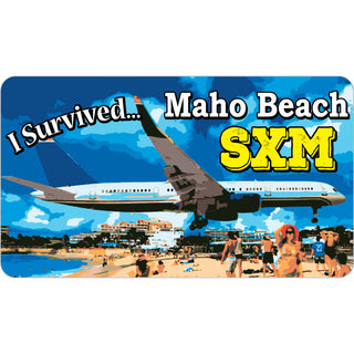 Maho Beach SXM   I Survived Maho Beach Sticker