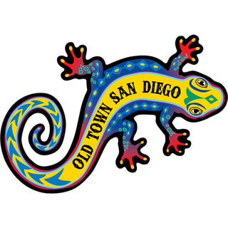 Old Town San Diego   Colorful Gecko Sticker