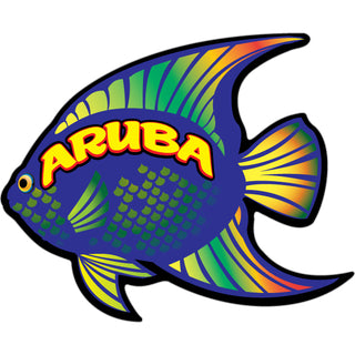 Aruba   Tropical Fish Sticker
