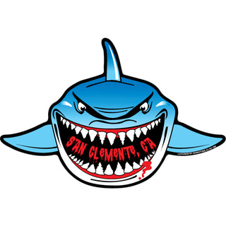 OK4 San Clemente  CA Shark Front View (00093) Sticker