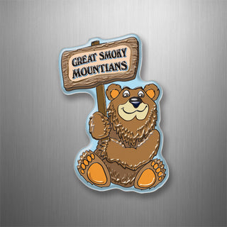 GREAT SMOKY MOUNTAINS BEAR SIGN 3D Magnet