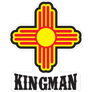 Kingman Red & Yellow Zia vertical Sticker