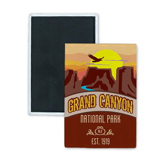 Grand Canyon  National Park   Canyon Arrowhead Rectangle Badge Magnet