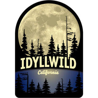 Idyllwild  California   Full Moon & Trees Vertical Sticker