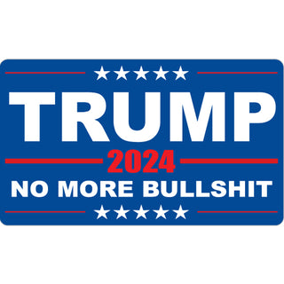 Novelty   Trump No More Bullshit Flag 2024 Sticker