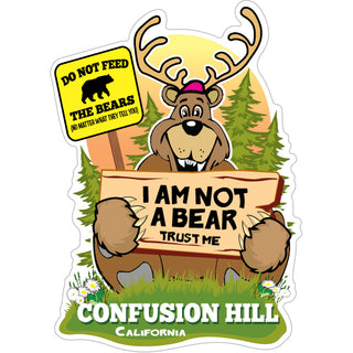 Confusion Hill Gift Shop   I Am Not A Bear Sticker
