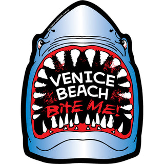 Venice Beach CA Bite Me Shark Sticker