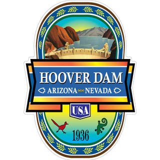 Arizona Nevada   Scenic Hoover Dam Sticker